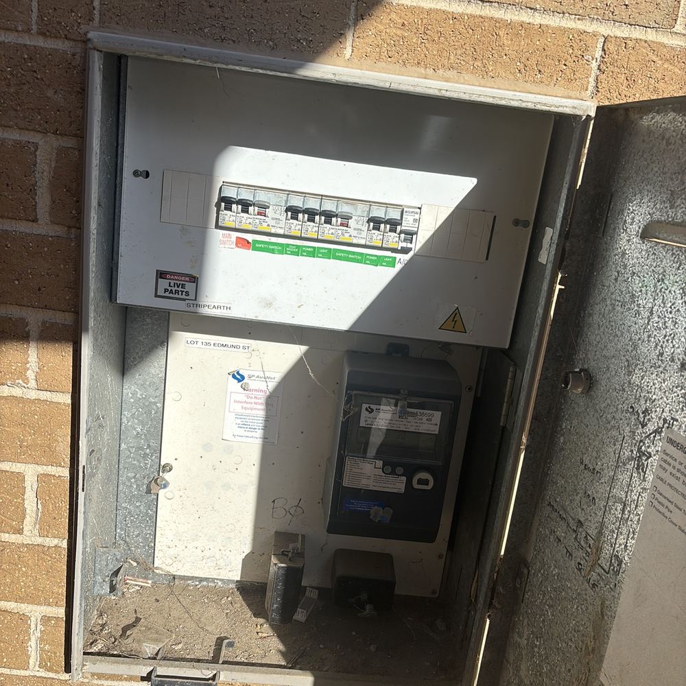 The termite notice in the meter box