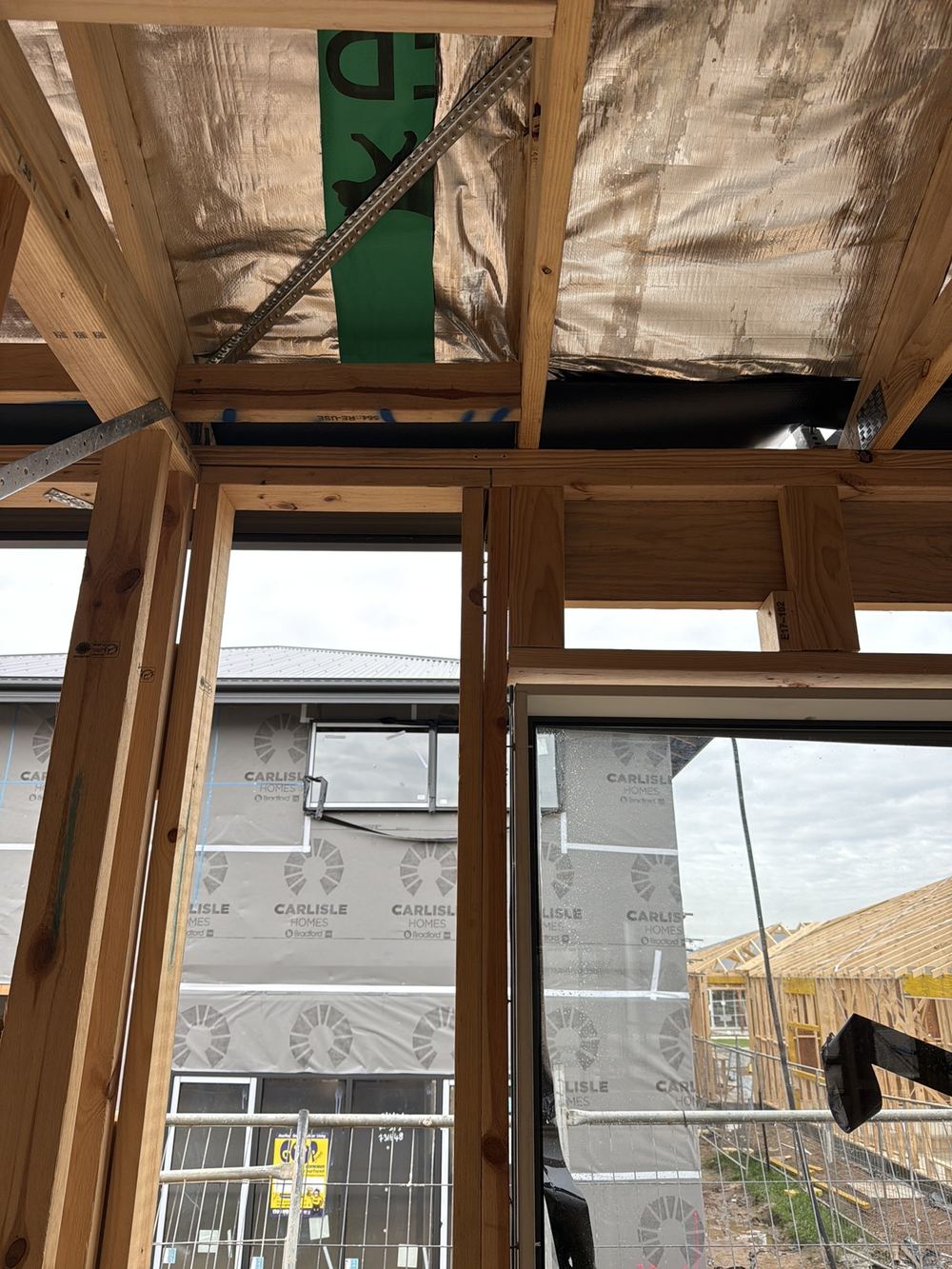 Jamb studs with gaps between them, so they do not act as one member, found during a frame inspection in Pakenham
