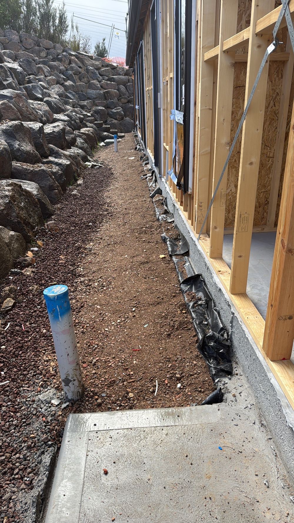 Physical termite barrier not yet installed under the external walls, Pakenham