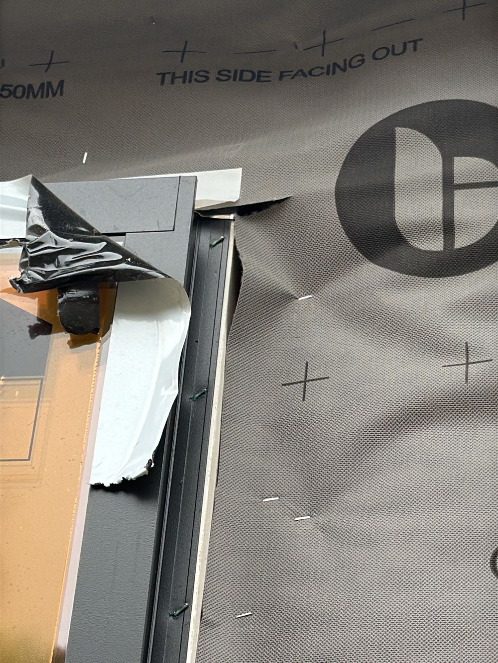 Window opening at lock-up with no flashing around it, found during a lock-up inspection in Pakenham