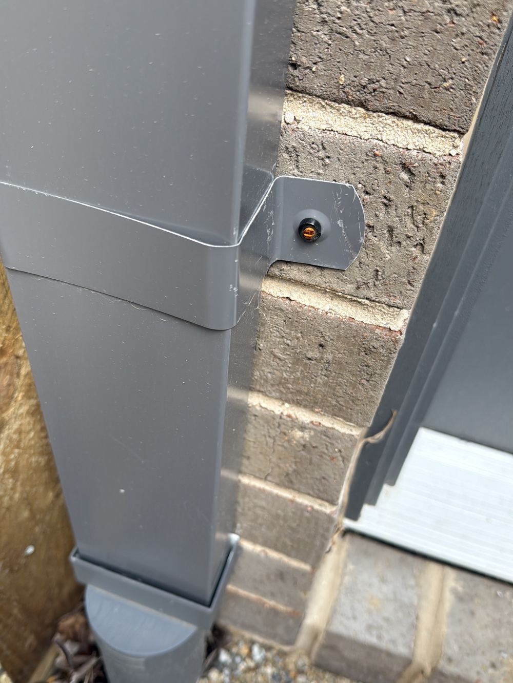 Downpipe fixings not rated for outdoor use and already rusting, Pakenham